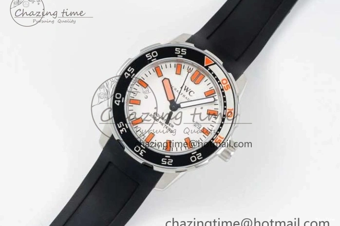 MIROTIME 0429 Aquatimer Automatic SS RSF 1:1 Best Edition White Orange Dial on Black Rubber Strap A Supportive 7069